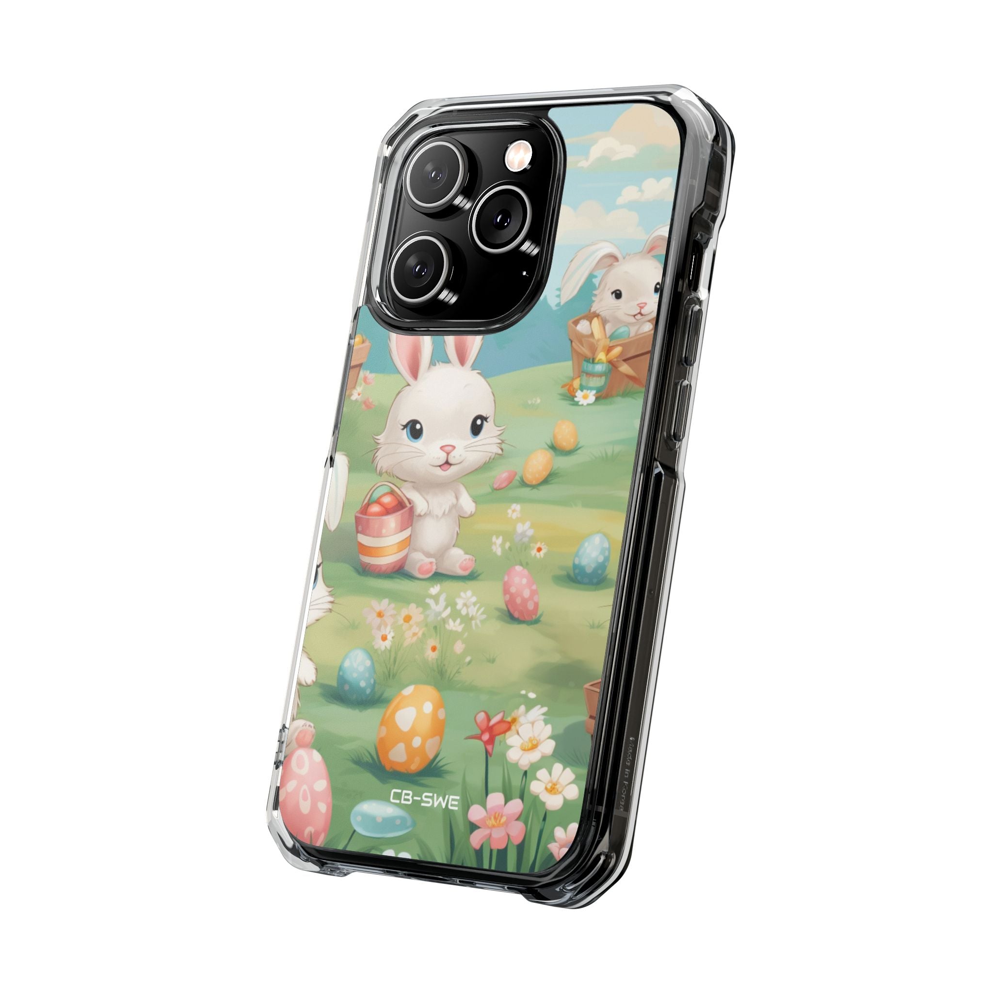 Bunnies Hunt Eggs iPhone Case - Impact