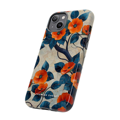 Orange Blossoms Mosaic Harmony iPhone 14 - Tough Phone Case