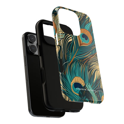 Art Nouveau Peacock Elegance iPhone 16 - Tough Phone Case