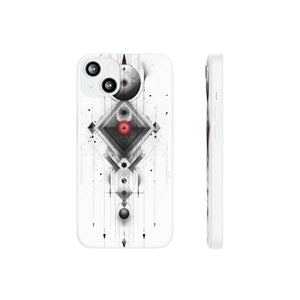 Red Geometry Harmony | Flexible Phone Case for iPhone