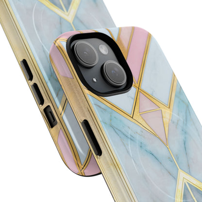 Gold Pink Art Deco - Tough + MagSafe® iPhone 15 Phone Case