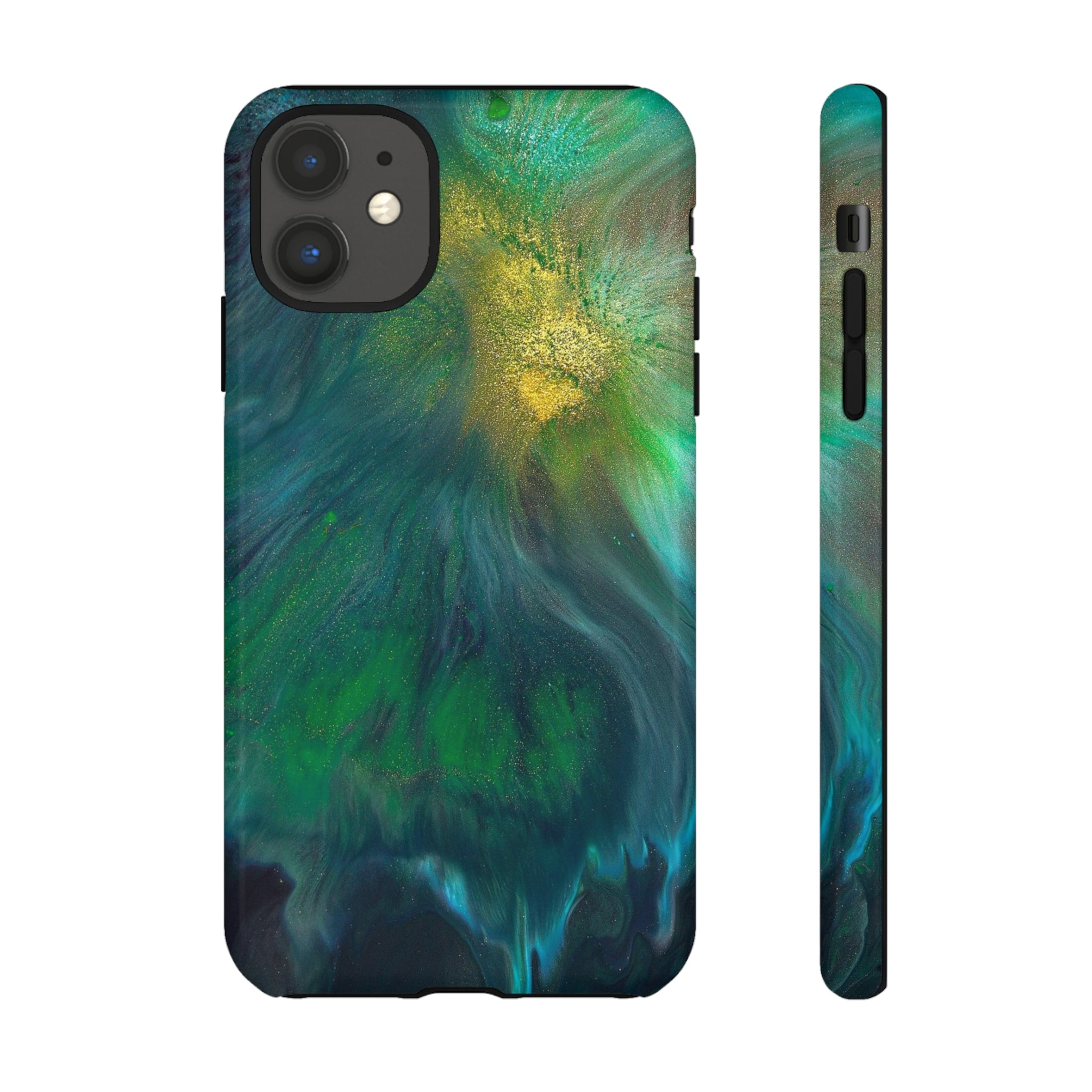 Beryll Green Ink Art iPhone Case (Protective) iPhone 11 Glossy Phone Case