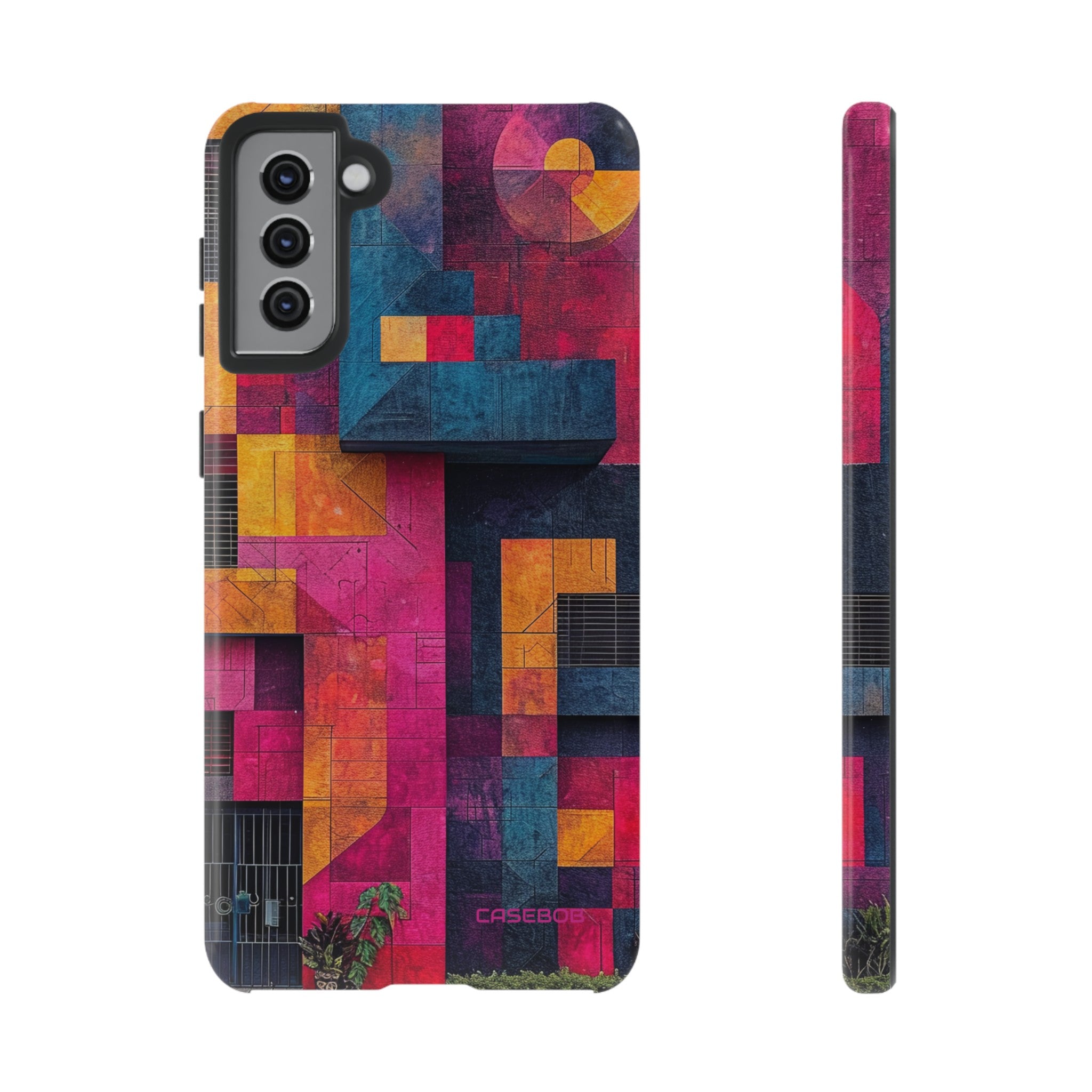 Electric Geometric Vibes - Protective Phone Case