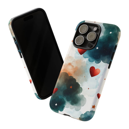 Floating Hearts Dance - iPhone Case
