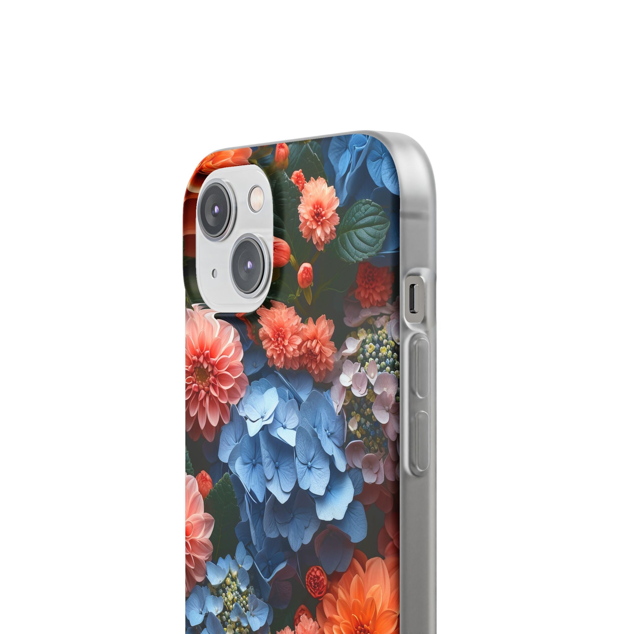 Blue Floral Bliss - Flexi iPhone 14 Phone Case