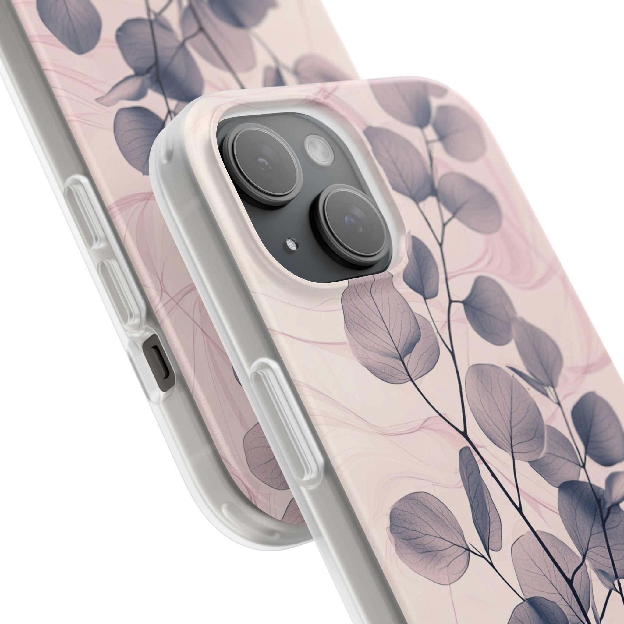 Veined Leaf Whisper iPhone 15 Case - Soft