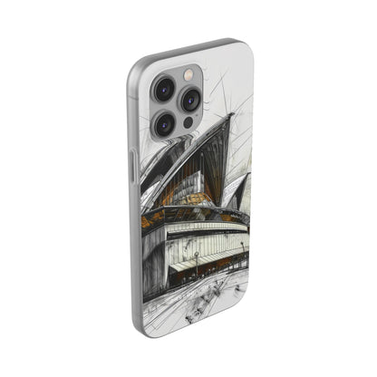 Architectural Curves in Line Formation iPhone 14 - Flexi Phone Case