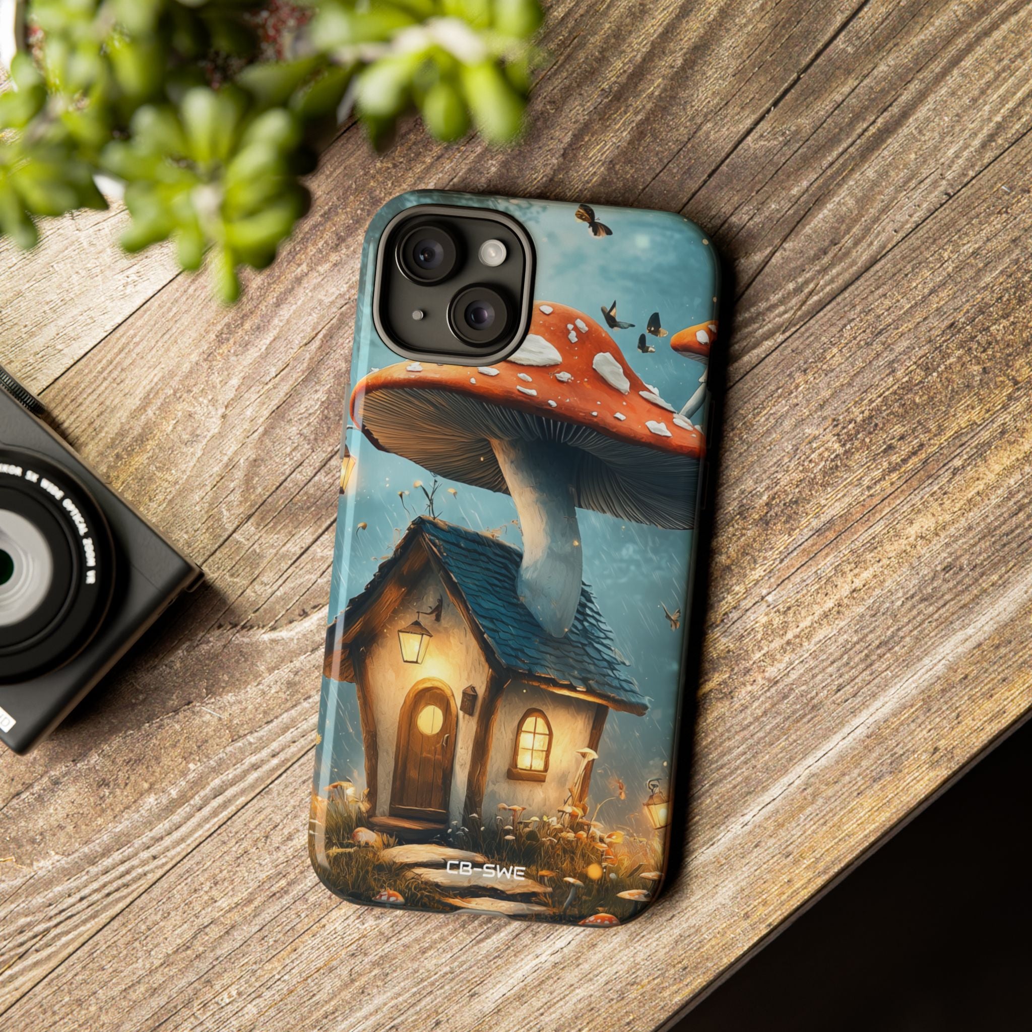 Mushroom House Glows - iPhone Case