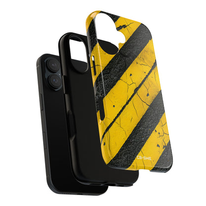 Cracked Hazard Lines - iPhone Case
