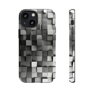 Monochrome Square Gradient - Protective Phone Case