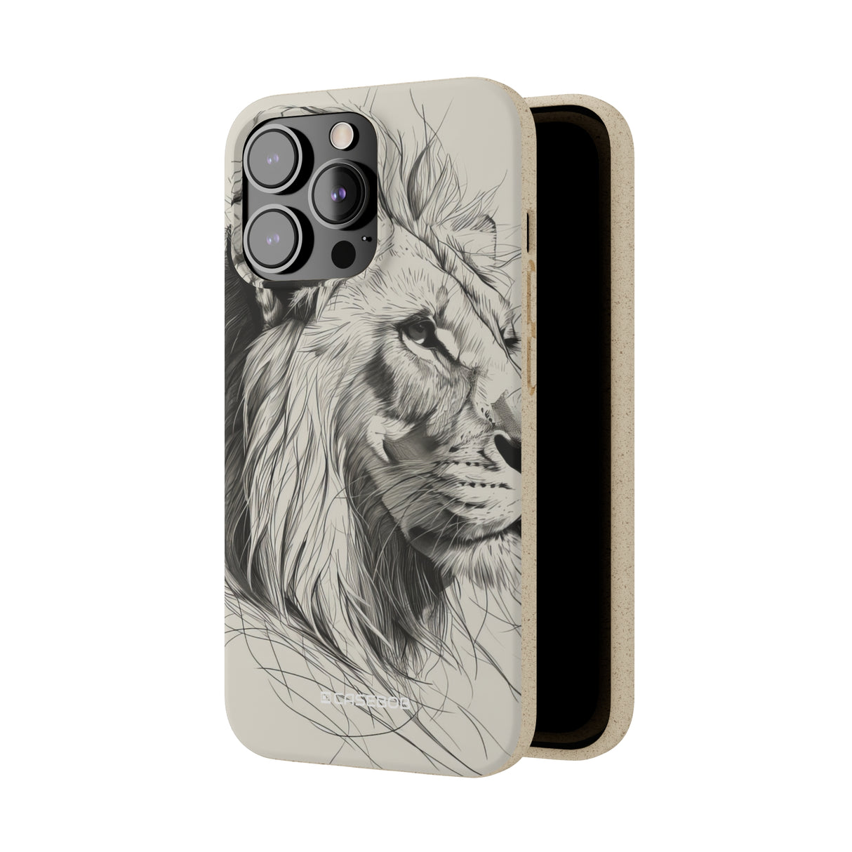 Majestic Linework Lion | Biodegradable Phone Case