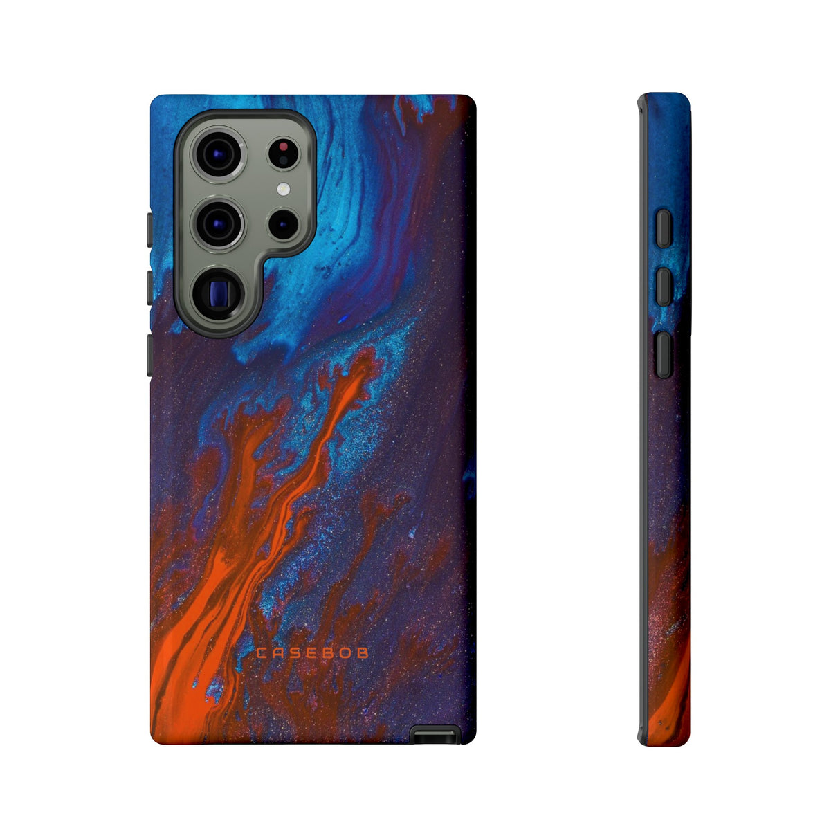 Orange Flame Ink Art - Protective Phone Case