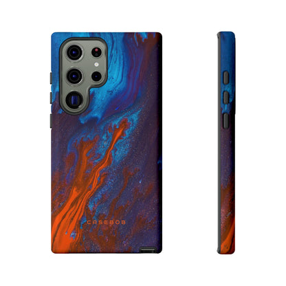 Orange Flame Ink Art - Protective Phone Case