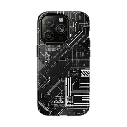 Futuristic Circuit Grid iPhone 14 - Tough+