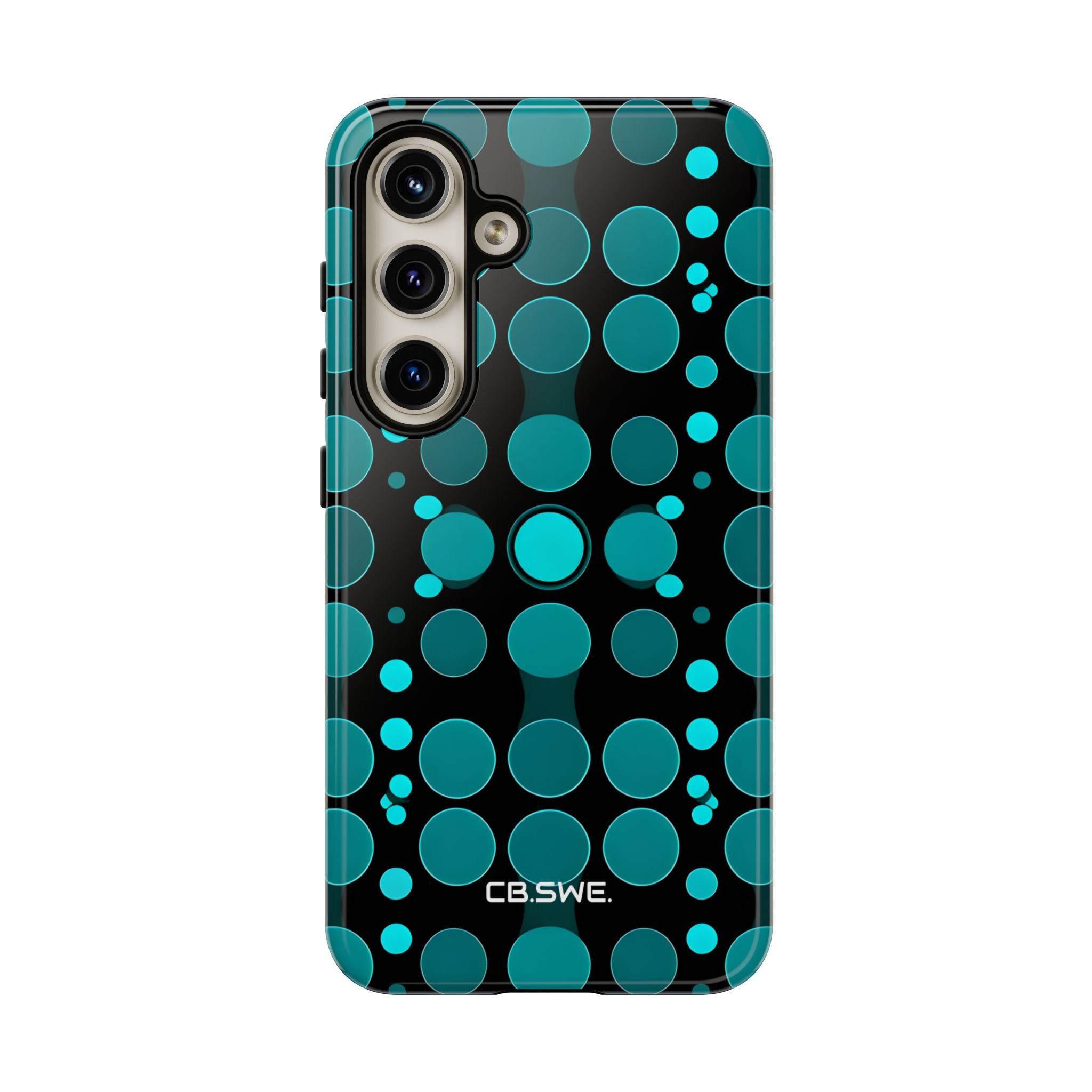 Modern Teal Aqua Circular Seamless Samsung S24 - Tough