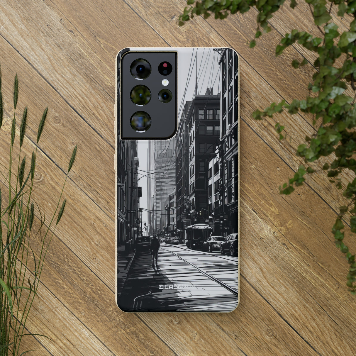 Noir Urban Serenity | Biodegradable Phone Case