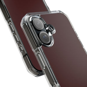 Oxblood Red | Phone Case for iPhone (Clear Impact Case - Magnetic)