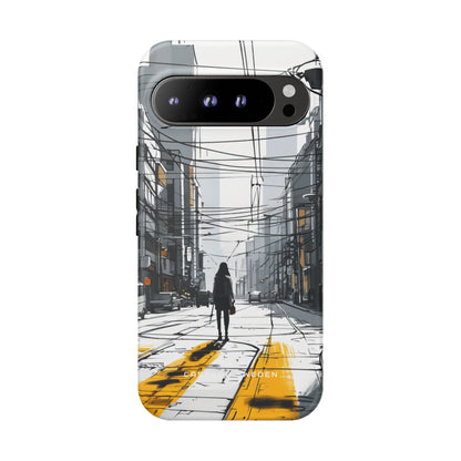 Urban Linework Perspective Google Pixel 9 - Tough Phone Case