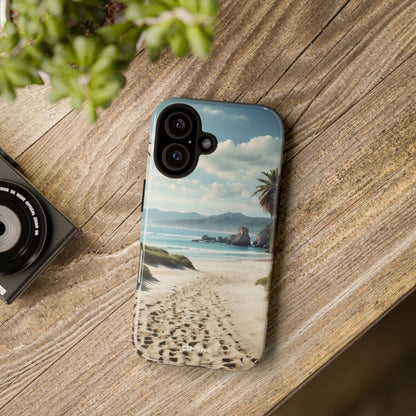 Footprints Trace Sand - iPhone Case
