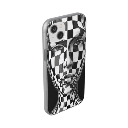 Checkered Face iPhone 14 Plus Case - Soft
