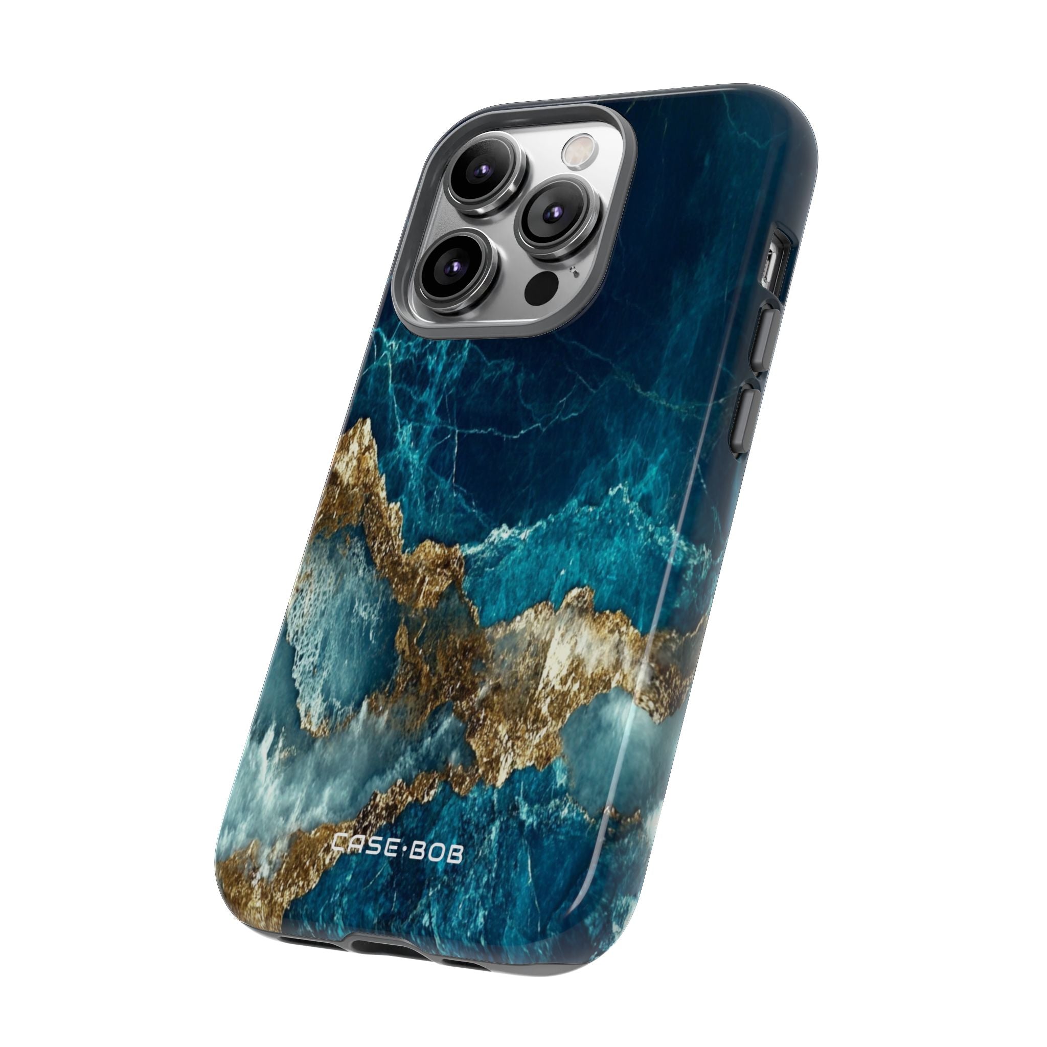 Jagged Gold Split iPhone 14 Pro Case - Tough
