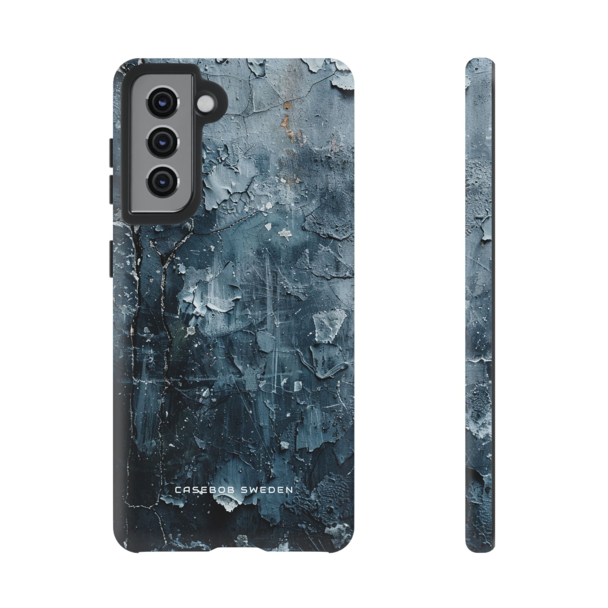 Weathered Blue Tapestry with Cracked Layers  Samsung S21 - Tough Phone Case