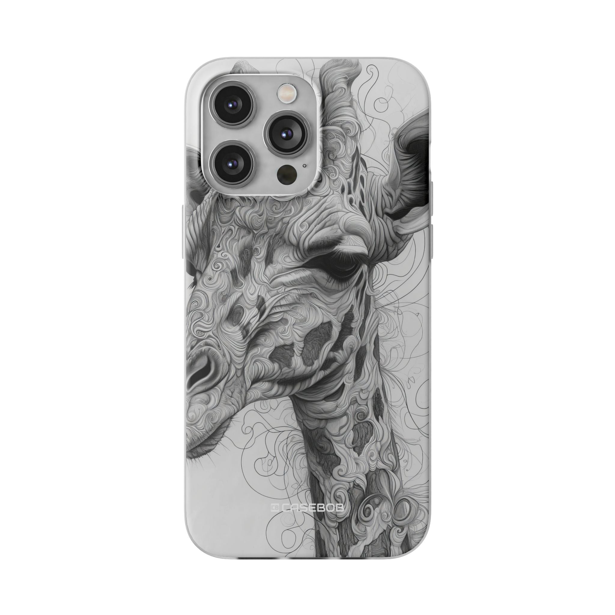 Monochrome Giraffe | Flexible Phone Case for iPhone