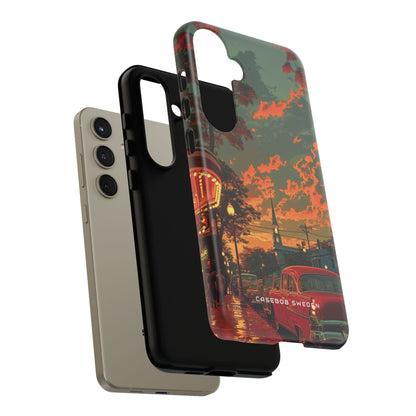 Mid-Century Nostalgia Streetscape Samsung S24 - Tough Phone Case