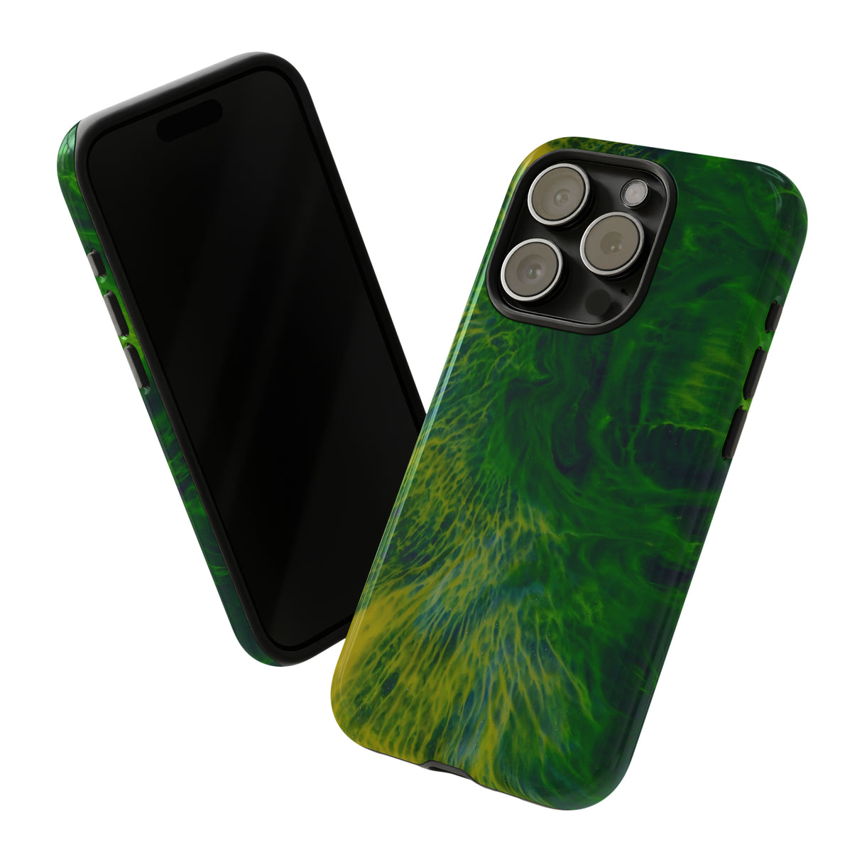 Dark Green Ink Art - Protective Phone Case