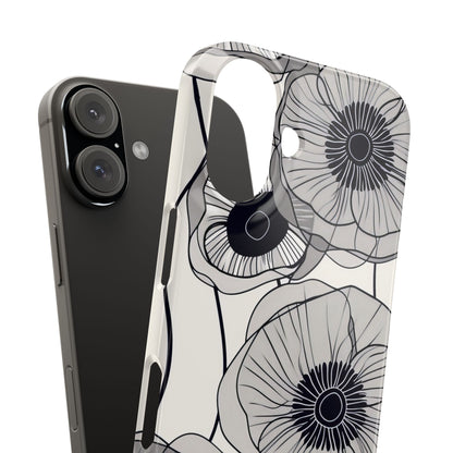 Modern Minimalist Flowers iPhone 16 - Slim Phone Case