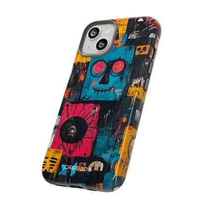 Blue Stitch Smile iPhone 14 Case - Tough