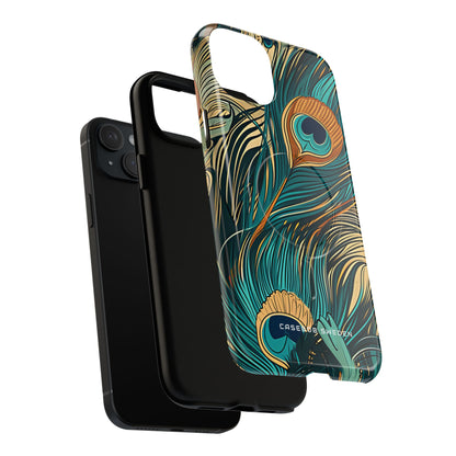 Art Nouveau Peacock Elegance iPhone 15 | Tough+ Phone Case