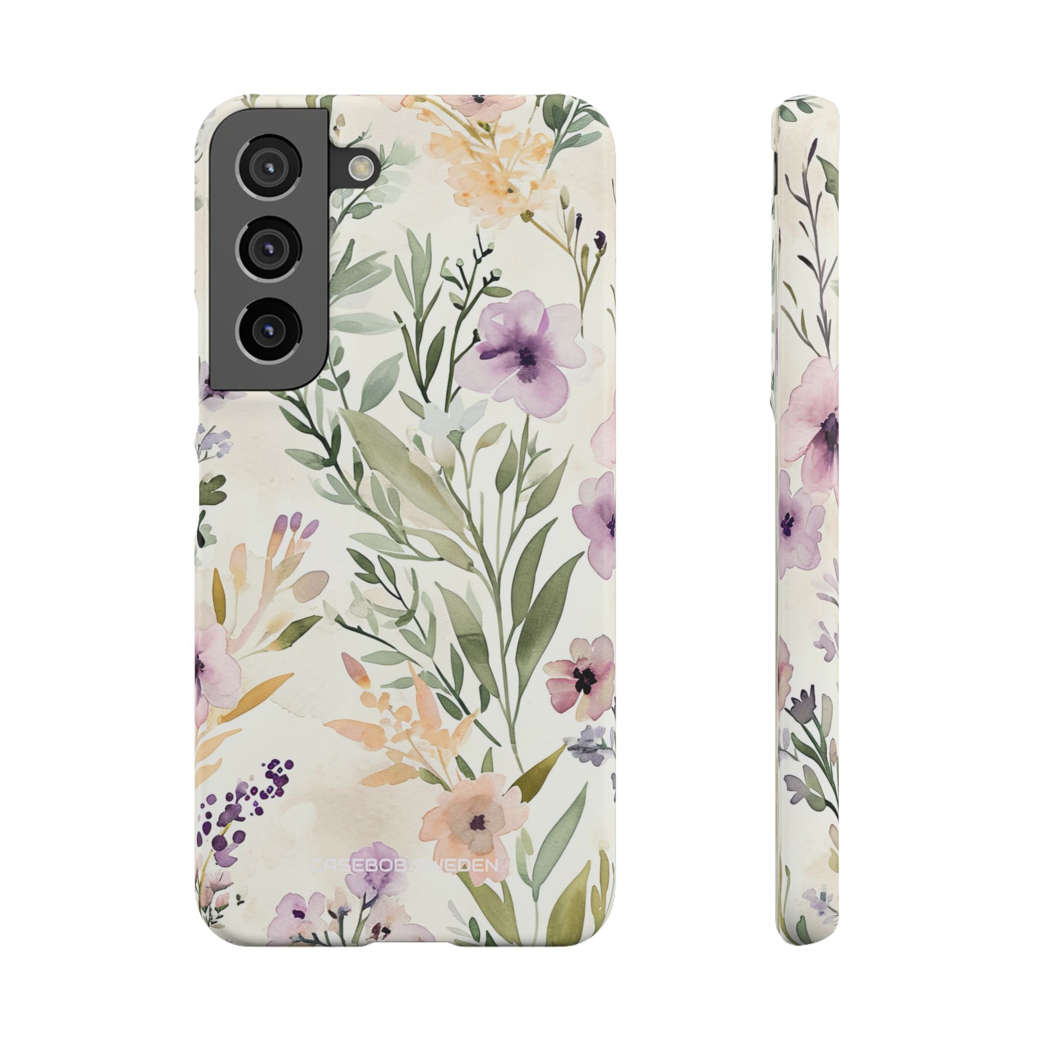 Soft Green Lavender Floral Pattern - Slim Samsung S22 Phone Case