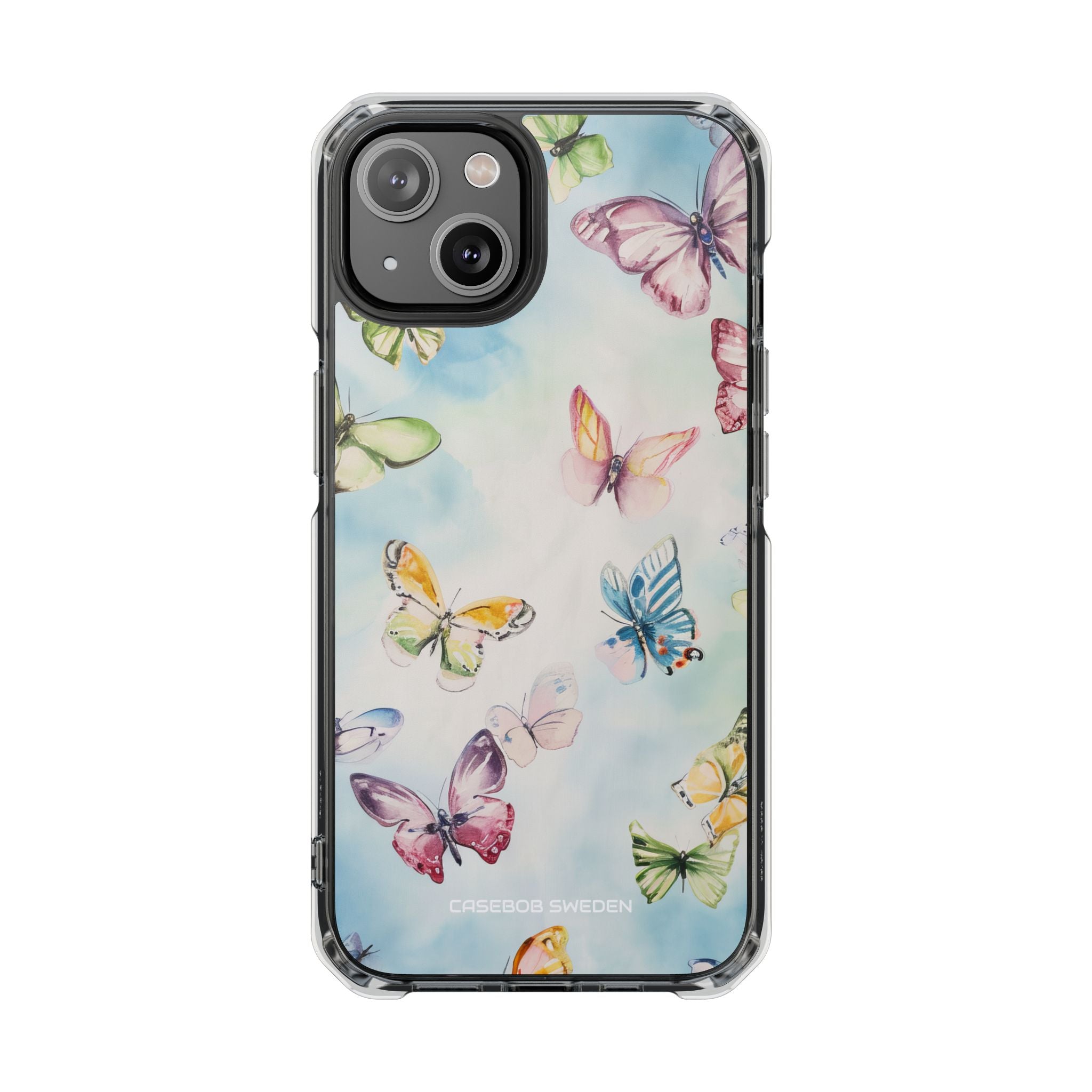 Watercolor Butterfly Bliss - Clear Impact iPhone 14 Phone Case