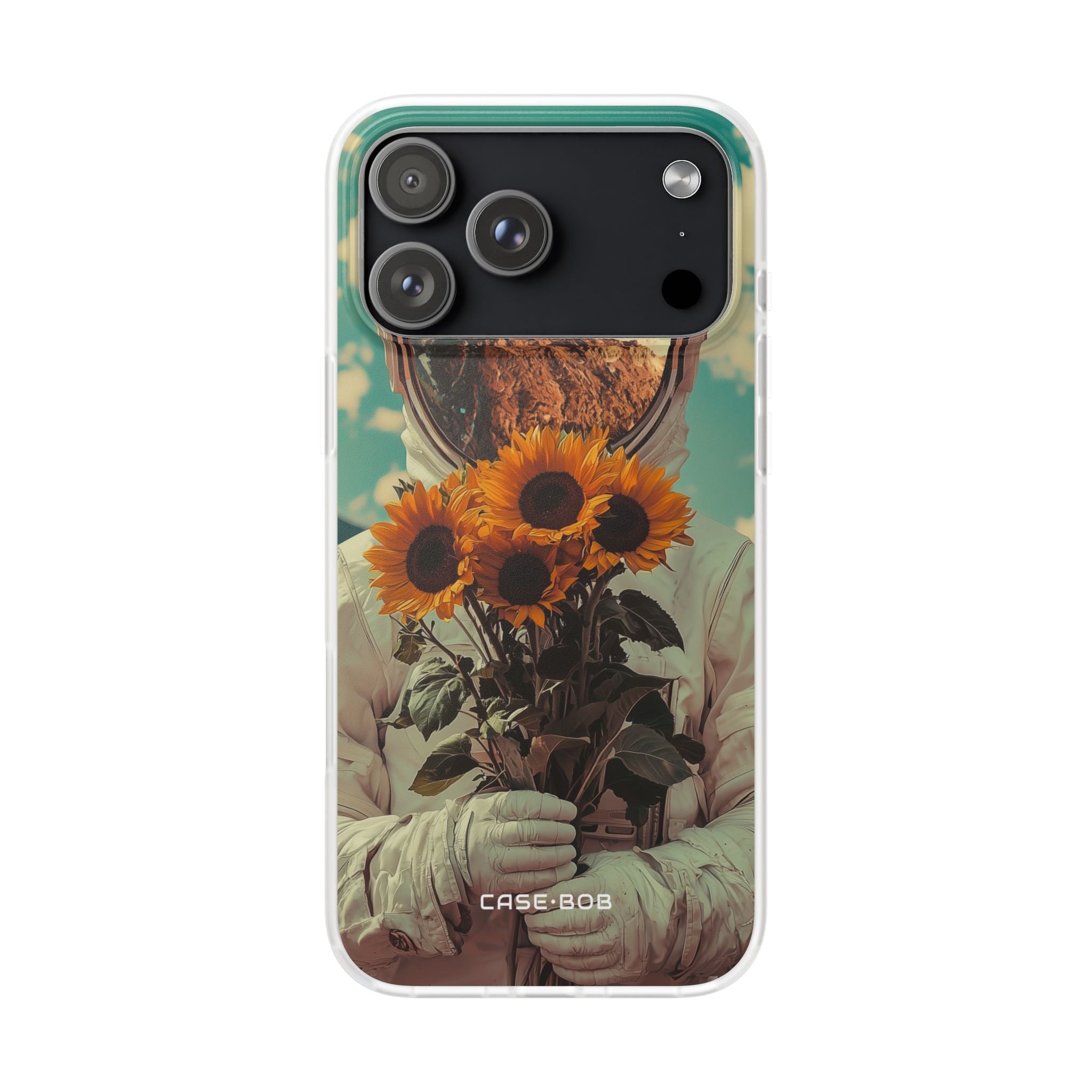 Sunflower Astronaut iPhone 17 Pro Max Case - Soft