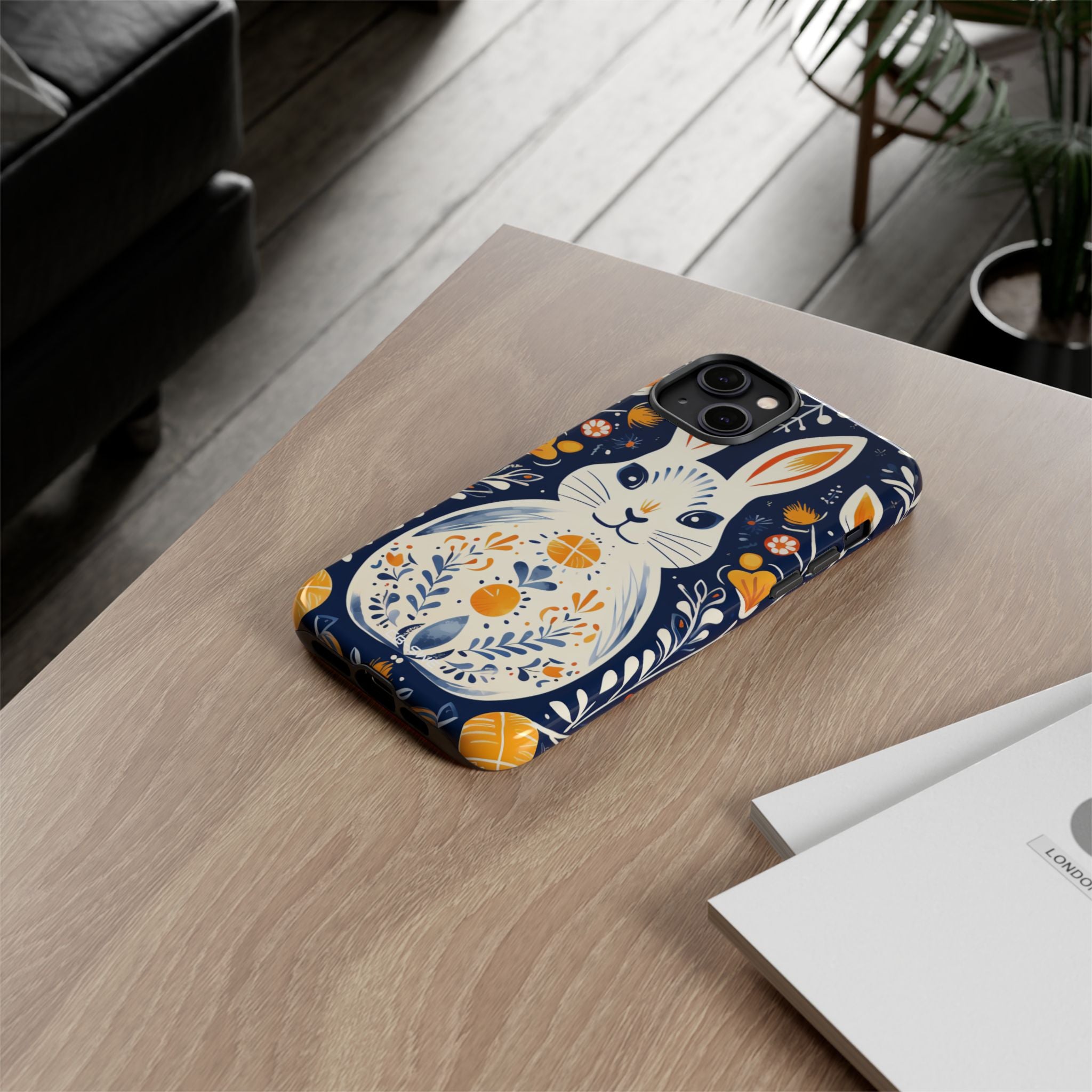 Floral Rabbit Joy - iPhone Case