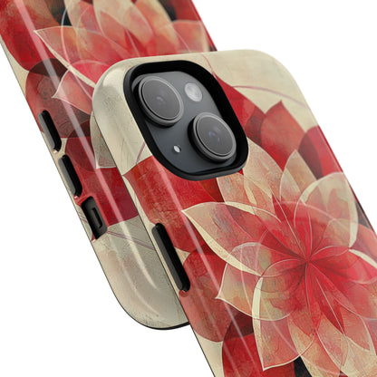 Crimson Bloom iPhone 15 Case - Tough+