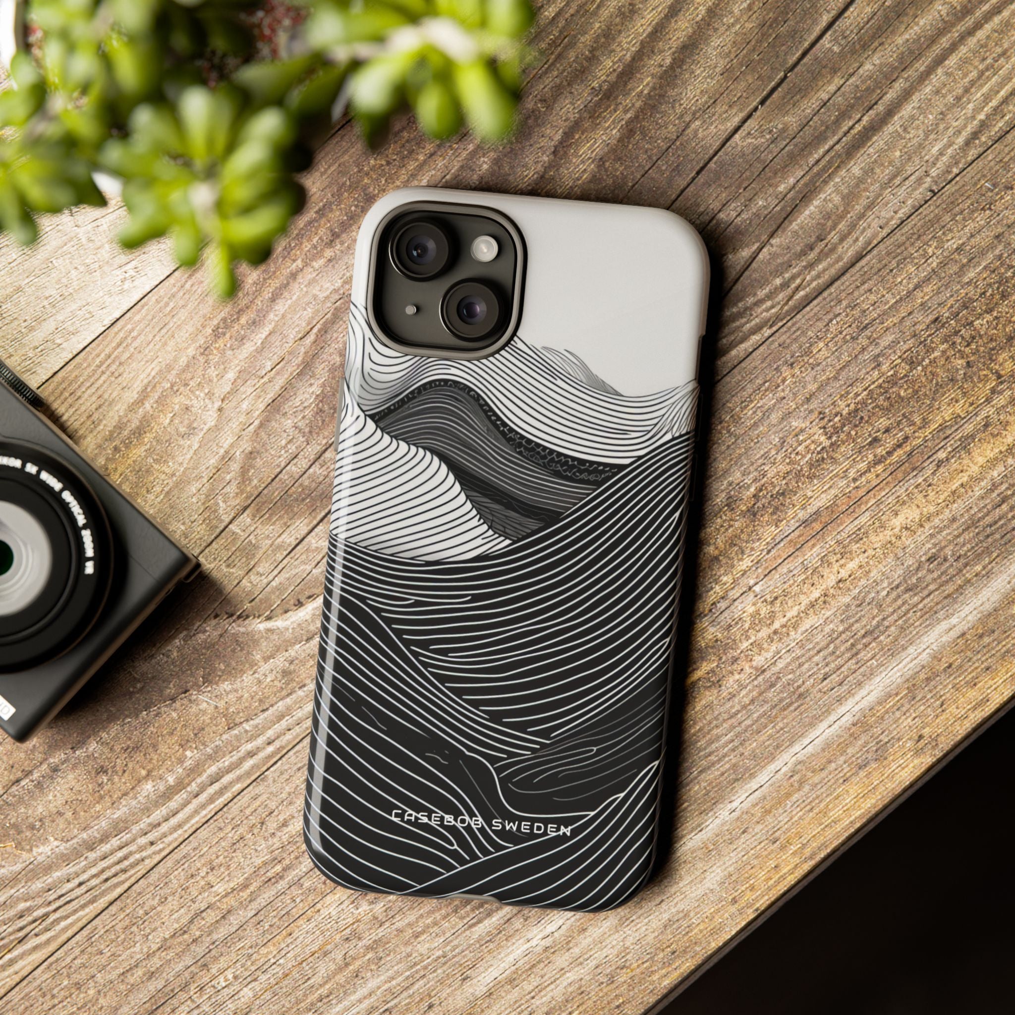 Undulating Horizon Waves iPhone 15 - Tough Phone Case