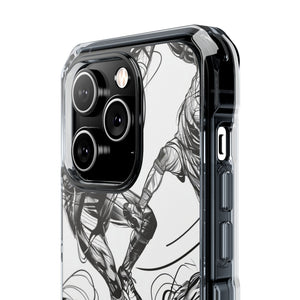 Dynamic Athletic Surrealism - Phone Case for iPhone (Clear Impact - Magnetic)