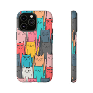 Colorful Cats - Protective Phone Case