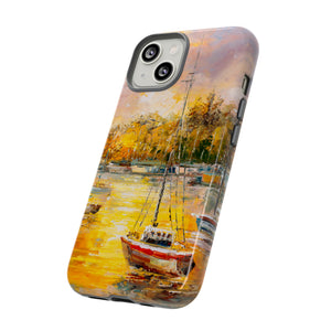 Oil Painting - Harbor View - Protective Phone Case