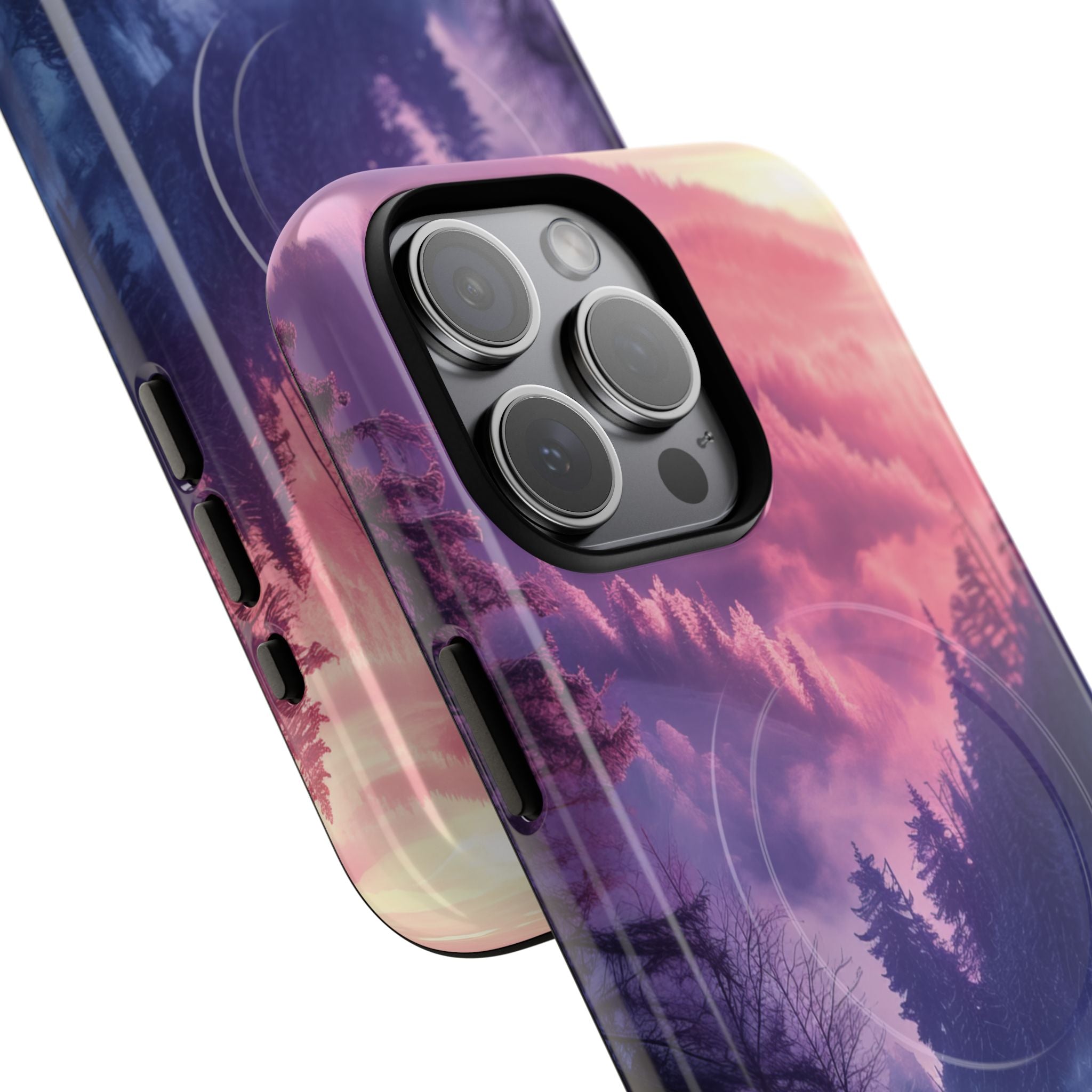 Misty Forest Serenity - Tough + MagSafe® iPhone 15 Phone Case