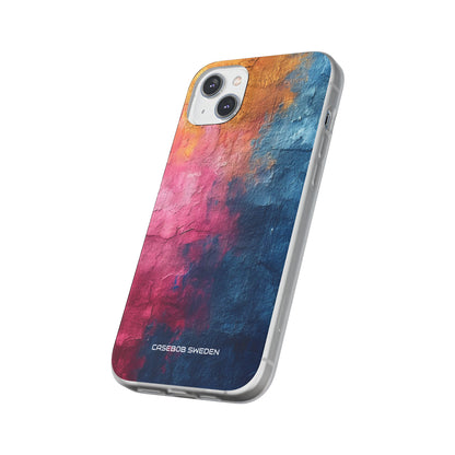 Blue Pink Abstract - Flexi iPhone 14 Phone Case