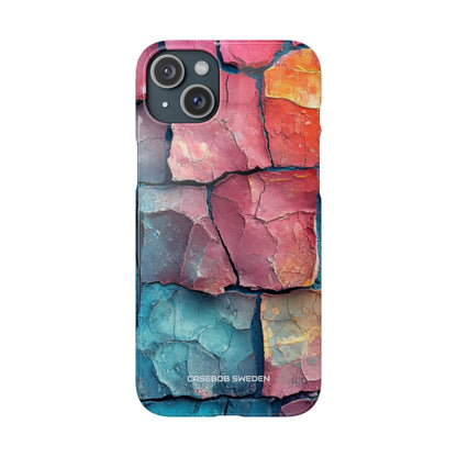 Cracked Earth Mosaic - Slim iPhone 15 Phone Case