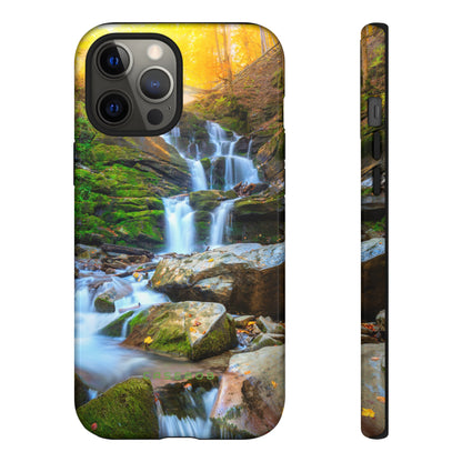 Autumn Mountain Waterfall - Protective Phone Case