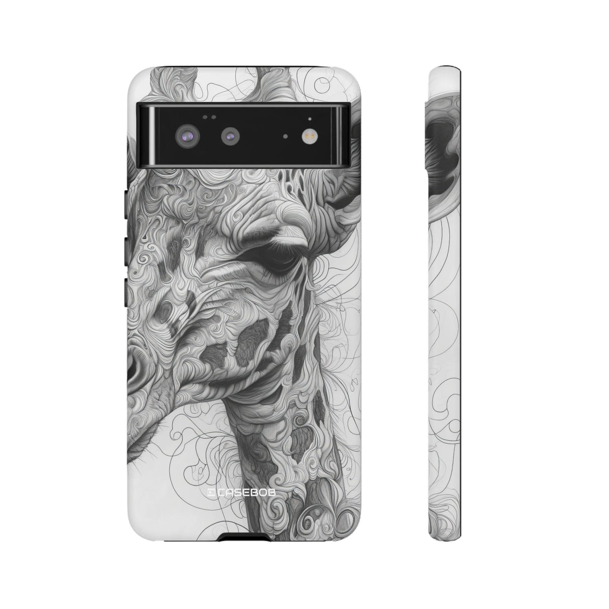 Monochrome Giraffe | Protective Phone Case for Google Pixel