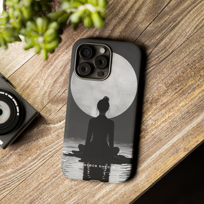 Zen Serenity Moon Reflection iPhone 15 - Tough Phone Case