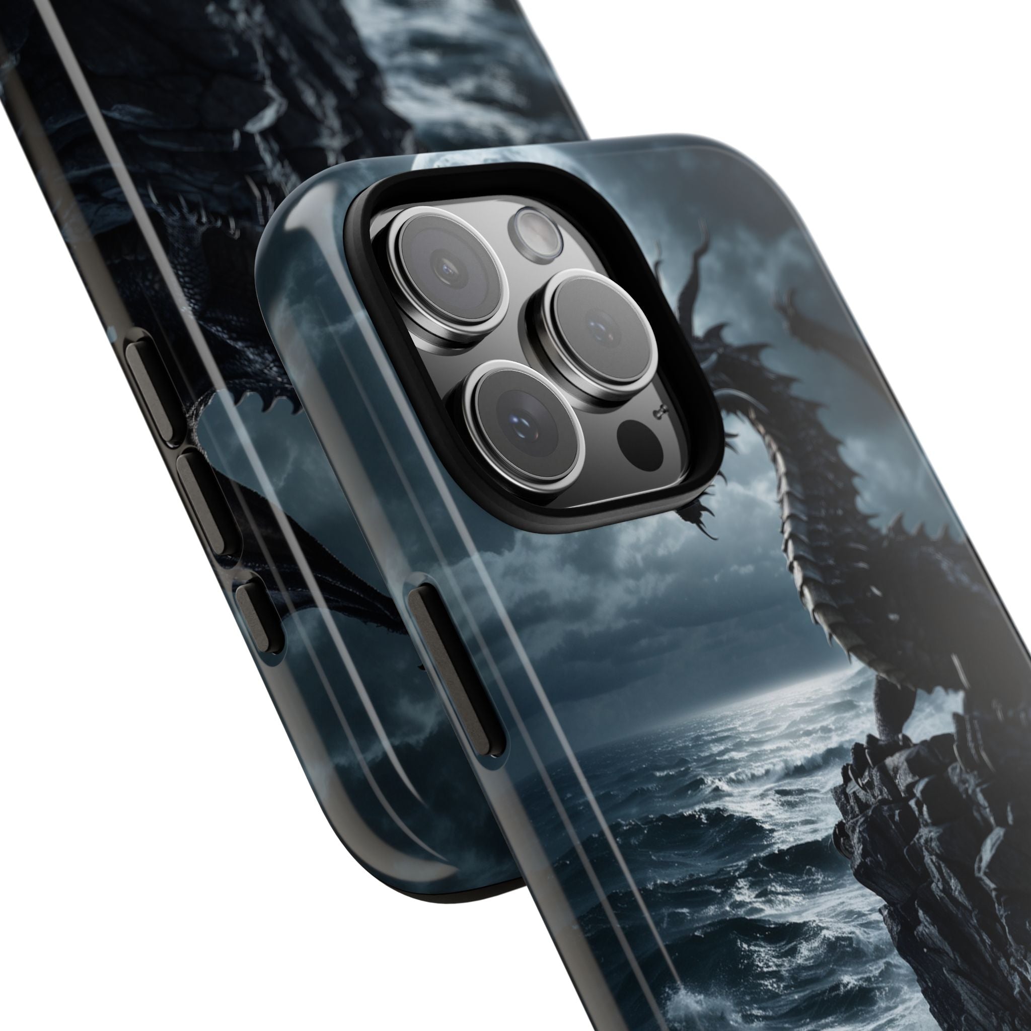Dragon Roars Against Sea - iPhone Case