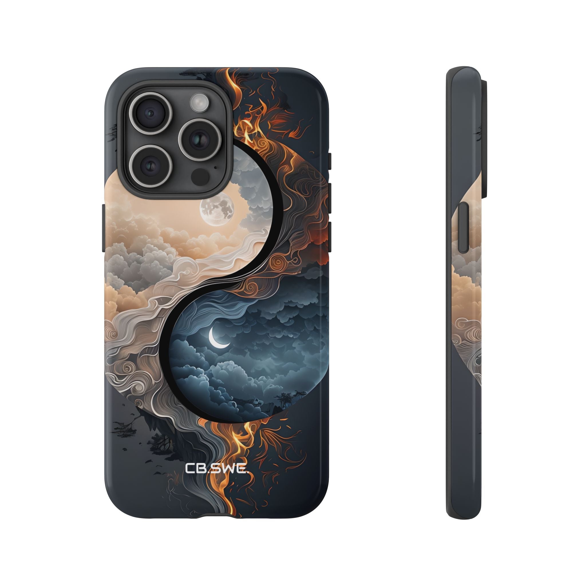 Surreal Day and Night Yin Yang Symbol Artwork Phone Cover iPhone 15 - Tough