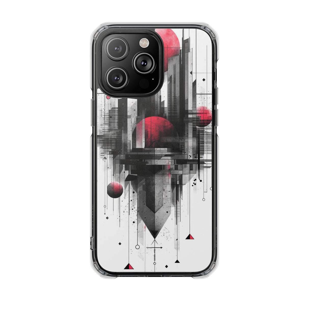 Cyber Gridscape - Phone Case for iPhone (Clear Impact - Magnetic)